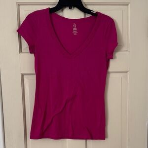 Love on a Hanger Fuchsia V-Neck Tee